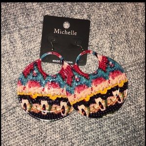 Aztec circle earrings Michelle